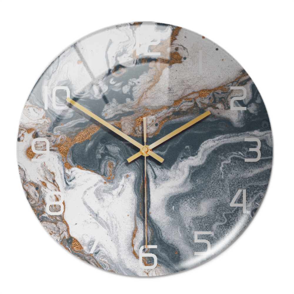 Elegant Marble-Effect Wall Clock – MarbleTime