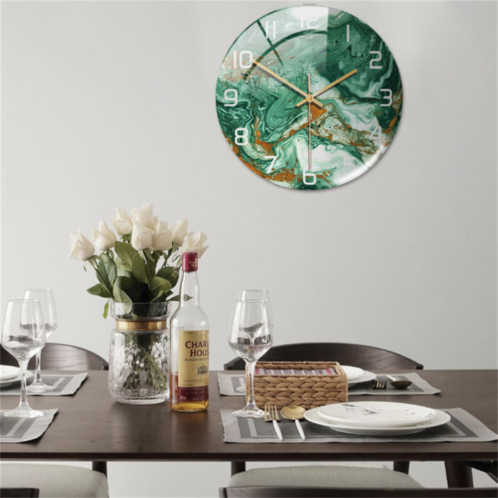 Elegant Marble-Effect Wall Clock – MarbleTime