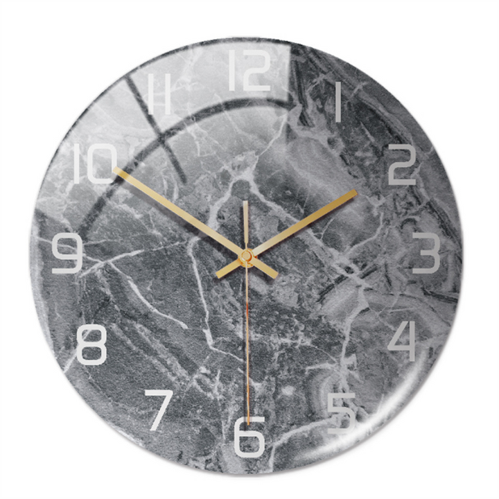 Elegant Marble-Effect Wall Clock – MarbleTime