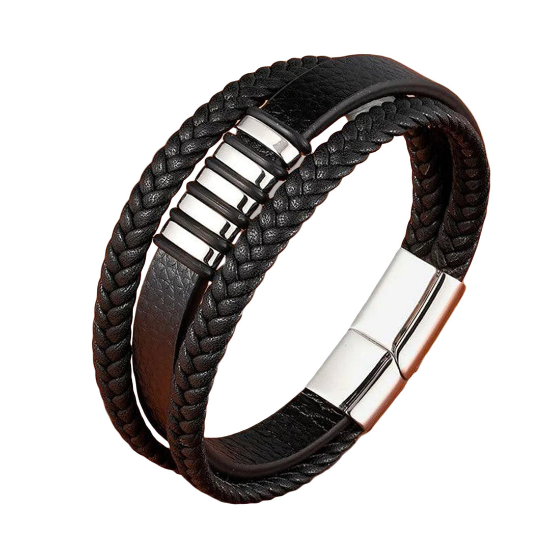 Men's Leather Bracelet - Timeless and Stylish Accessory