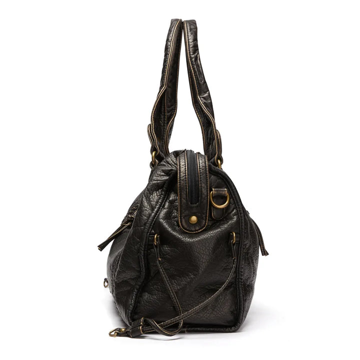 Élégance Noire | Luxus-Handtasche aus echtem Leder