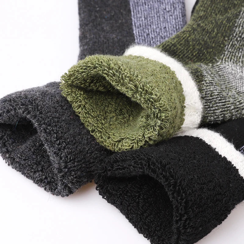Merino Wool Socks for Men | Thermal Winter | Pack of 3 | Terry Lining & Mid Length