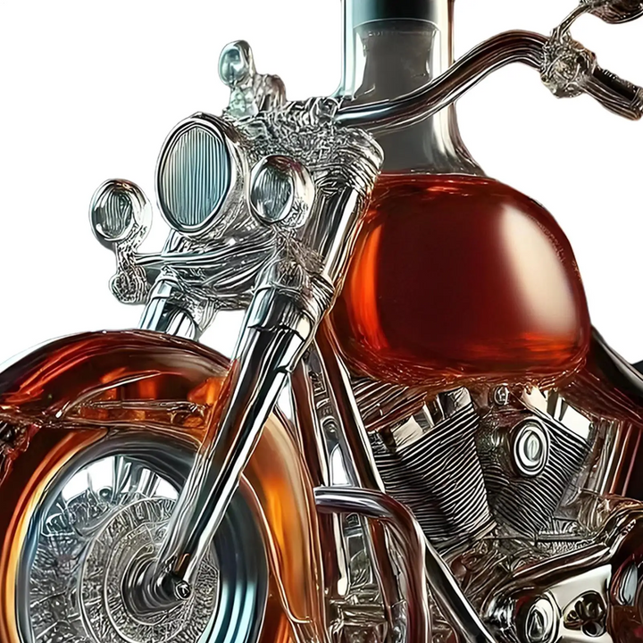 Harley Motorcycle-Shaped Whiskey Decanter for the Home Bar