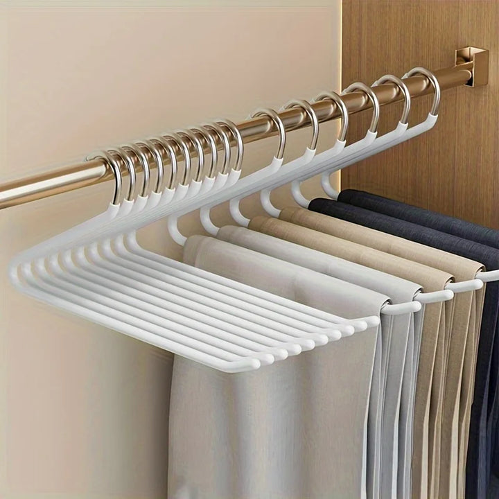 Clothoria | Open Trouser Hangers | Space-Saving & Sturdy | Metal with Anti-Rust Coating