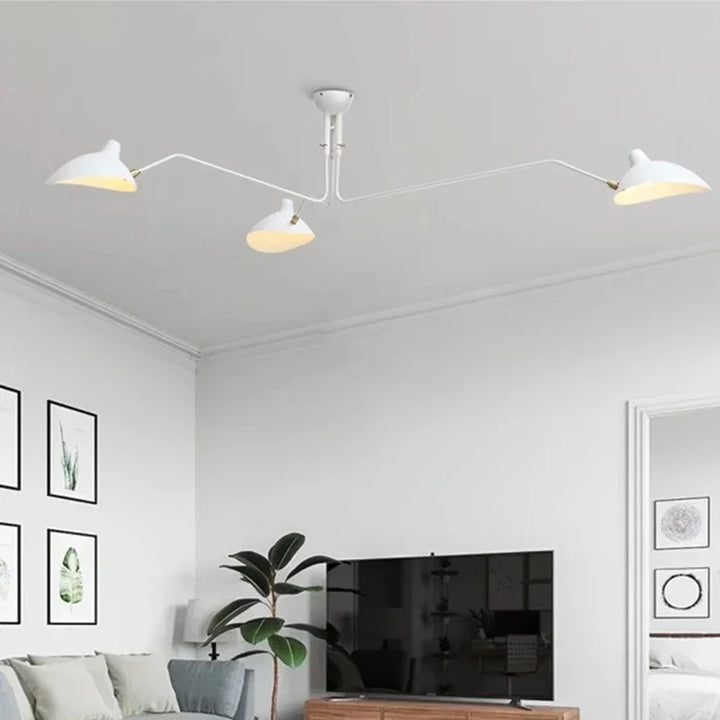 Black Ceiling Lamp with Swivel Arms – Modern Design