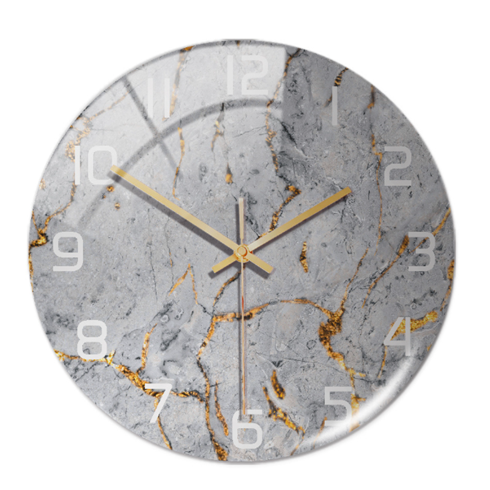 Elegant Marble-Effect Wall Clock – MarbleTime