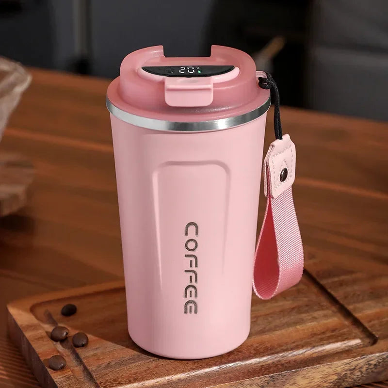 Stainless Steel Thermal Mug with Smart Temperature Display – TempMate