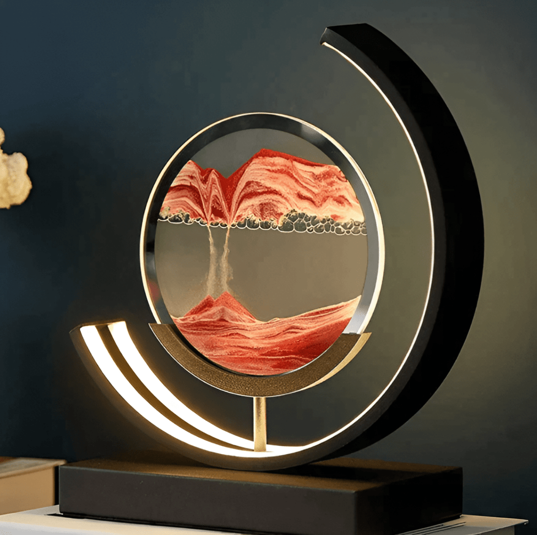 Sand Lamp With Moving Sand and Dimmable LED Lighting for a Relaxing Atmosphere