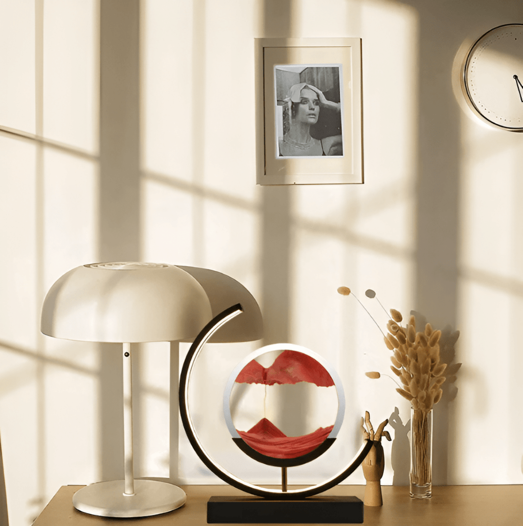 Sand Lamp With Moving Sand and Dimmable LED Lighting for a Relaxing Atmosphere