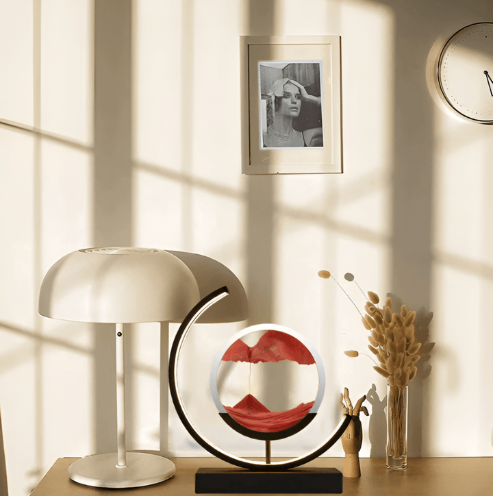 Sand Lamp With Moving Sand and Dimmable LED Lighting for a Relaxing Atmosphere
