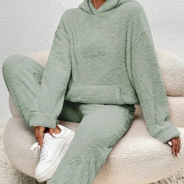 Ultra-Comfortable Teddy Lounge Set with Hoodie