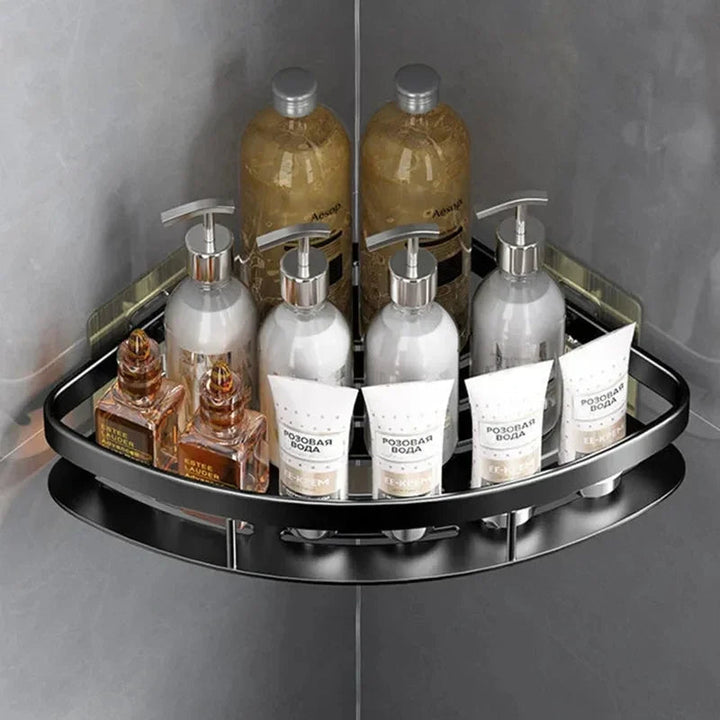 Aluminium Wall-Mounted Corner Shelf for Bathrooms - Cornerix