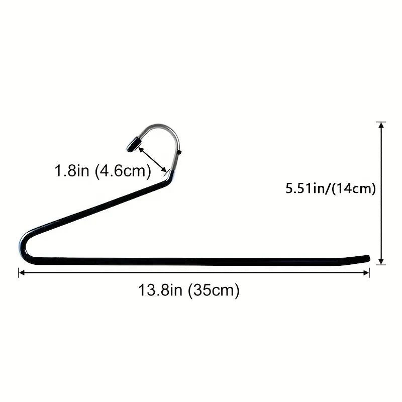 Clothoria | Open Trouser Hangers | Space-Saving & Sturdy | Metal with Anti-Rust Coating