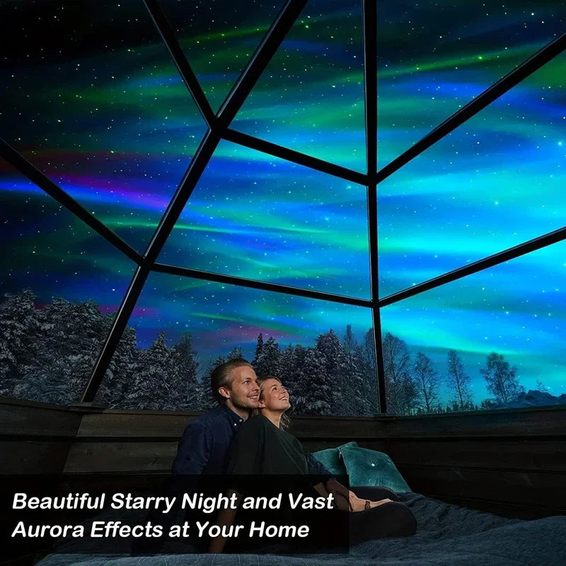 Polariva Northern Lights Projector | Music Sync & Remote Control | RGB Ambient Light | USB Charging | 7.8×7.8×8.7 cm