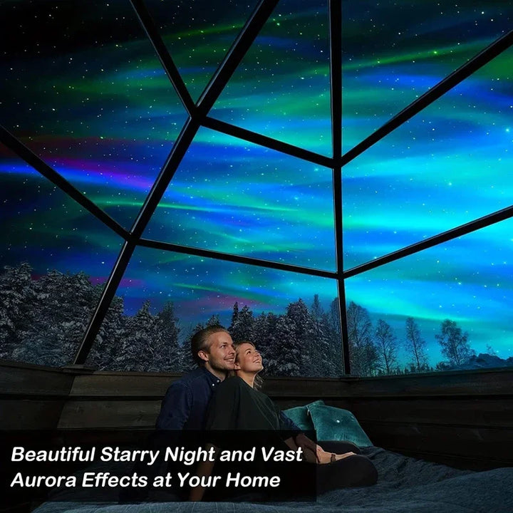 Polariva Northern Lights Projector | Music Sync & Remote Control | RGB Ambient Light | USB Charging | 7.8×7.8×8.7 cm