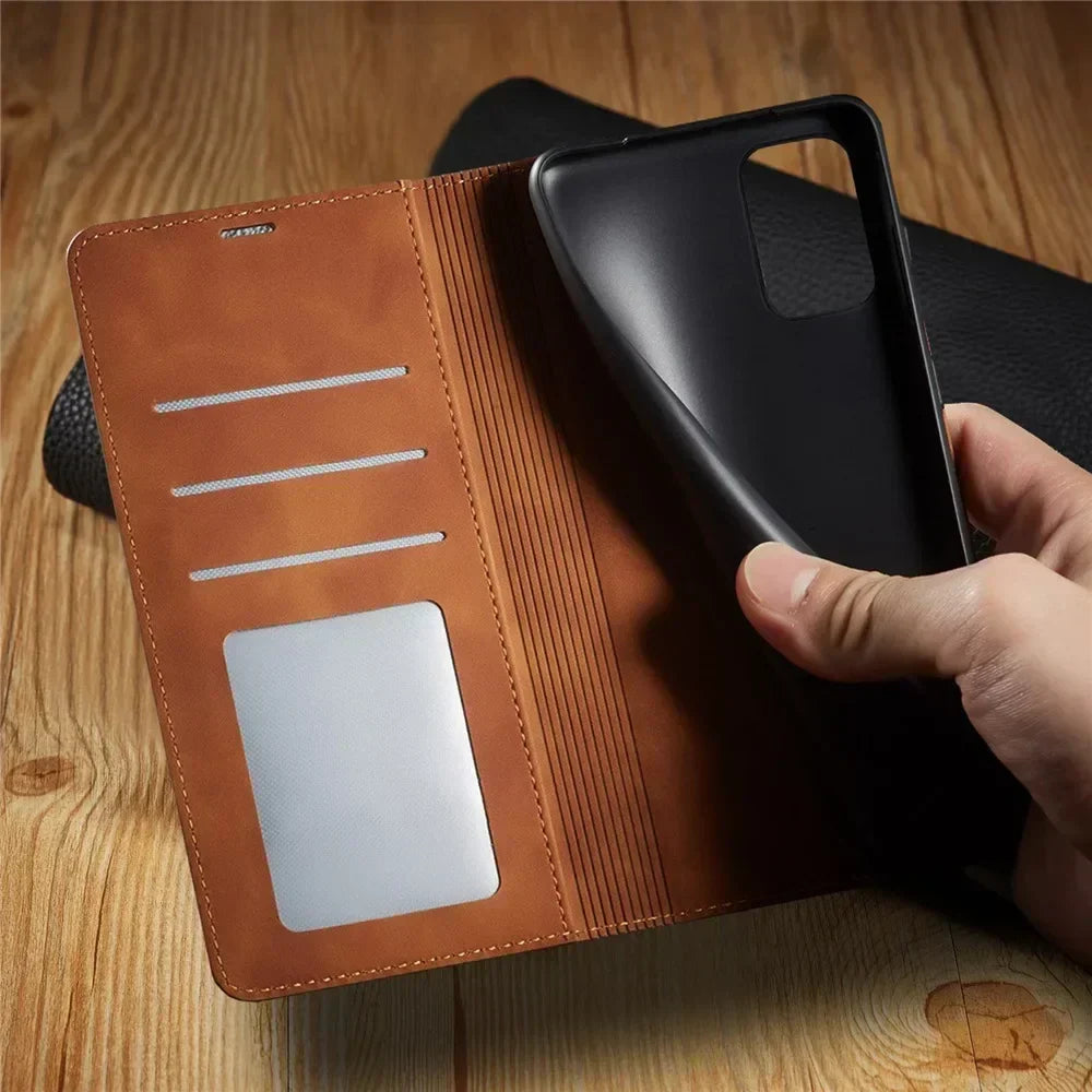 Smartphone Case: Magnetic Leather Case for Elegant Protection