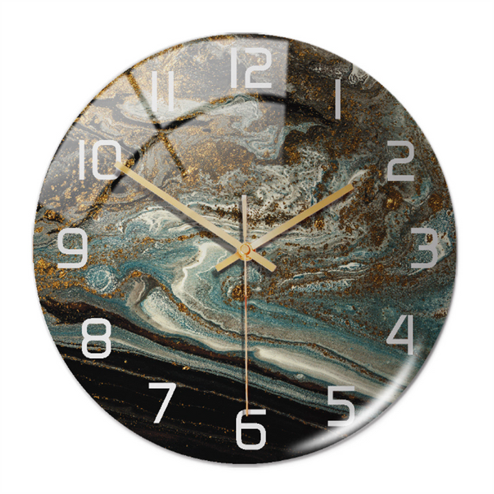 Elegant Marble-Effect Wall Clock – MarbleTime