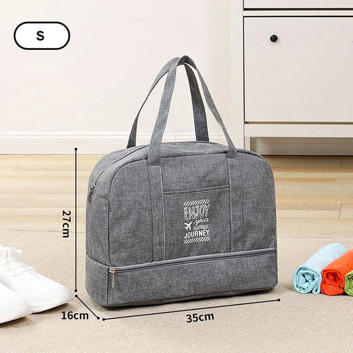 Lugviva Foldable Travel Bag for Women | Large Oxford Fabric Weekend Bag | Cabin Bag for Travel, Everyday Use and Sport