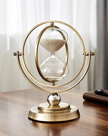 Luxury Hourglass Sand Timer with Elegant Metal Frame