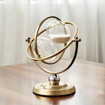 Luxury Hourglass Sand Timer with Elegant Metal Frame