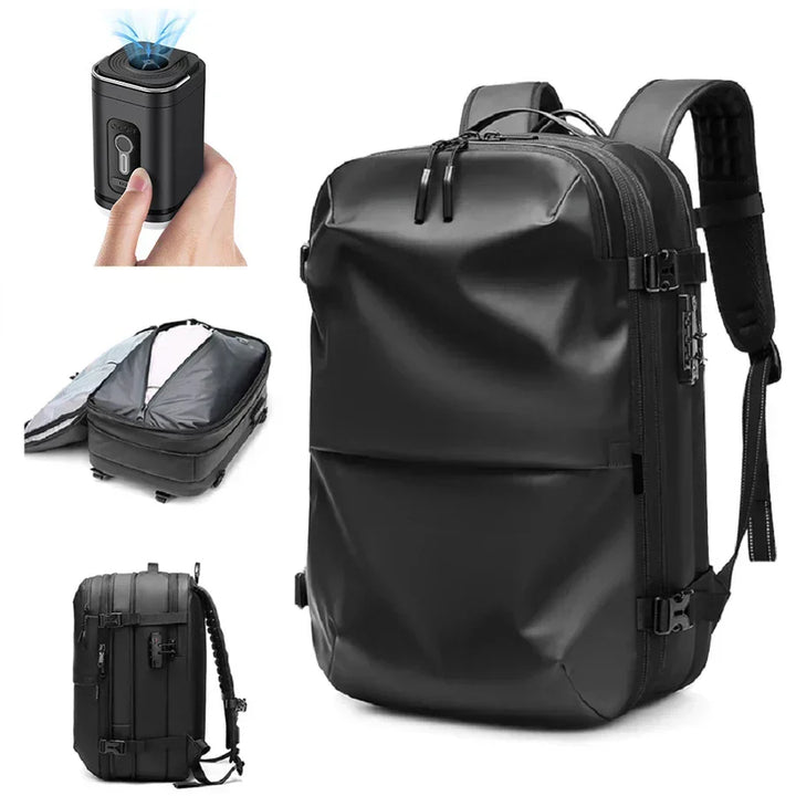 ElitePack Rucksack mit Luftkompression | Wasserdichter 60L-Rucksack für Business und Reisen mit Vakuum-Kompressionstechnologie