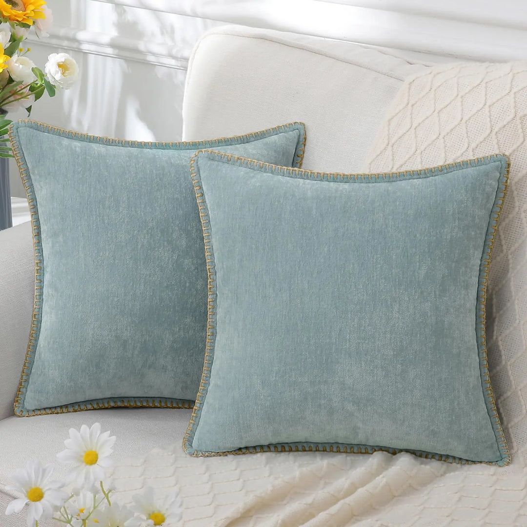 Liorenn – Chenille Cushion Cover with Stitched Edge