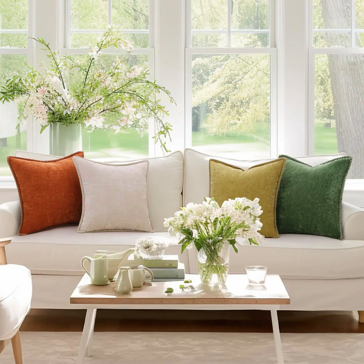 Liorenn – Chenille Cushion Cover with Stitched Edge