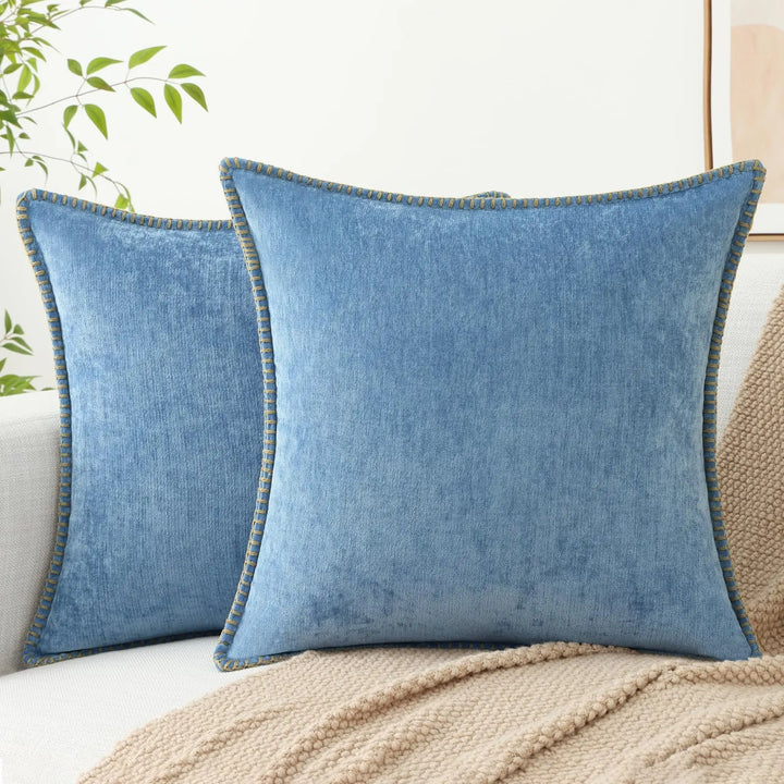 Liorenn – Chenille Cushion Cover with Stitched Edge