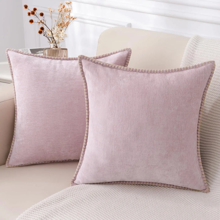 Liorenn – Chenille Cushion Cover with Stitched Edge