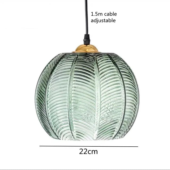 Ball-Shaped Glass Pendant Lamp