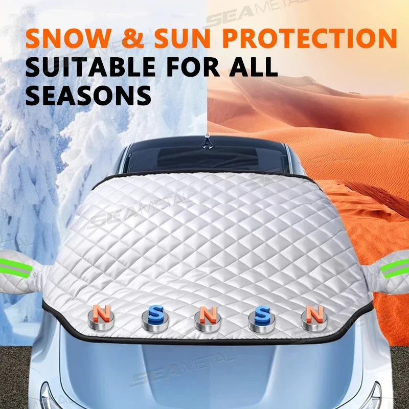 FrostGuard Pro | 5-Layer Windscreen Cover | Magnetic and Wind-Resistant | Complete Ice Protection