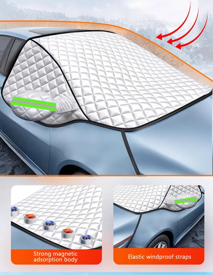 FrostGuard Pro | 5-Layer Windscreen Cover | Magnetic and Wind-Resistant | Complete Ice Protection
