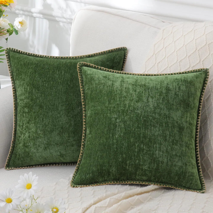 Liorenn – Chenille Cushion Cover with Stitched Edge