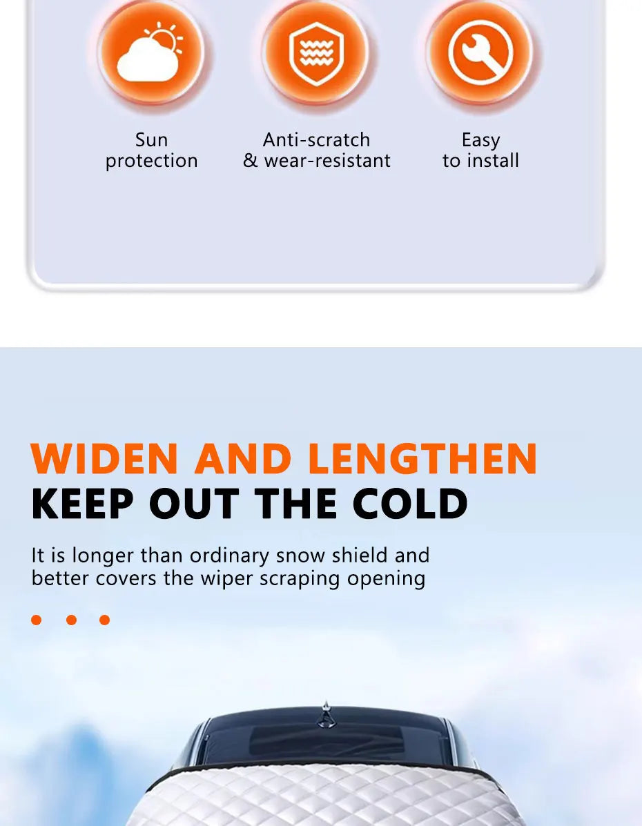 FrostGuard Pro | 5-Layer Windscreen Cover | Magnetic and Wind-Resistant | Complete Ice Protection