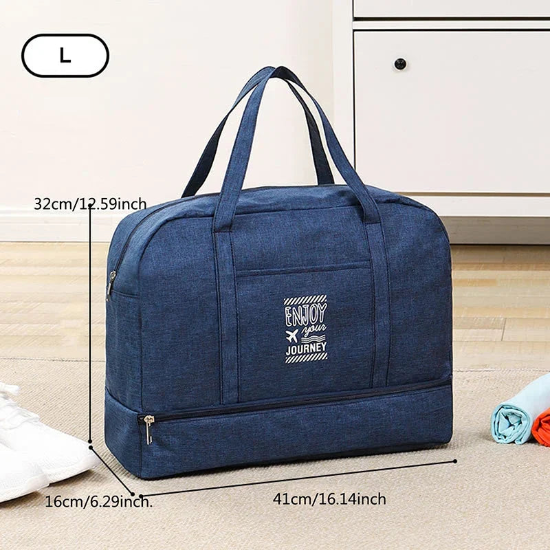 Lugviva Foldable Travel Bag for Women | Large Oxford Fabric Weekend Bag | Cabin Bag for Travel, Everyday Use and Sport