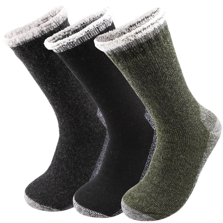Merino Wool Socks for Men | Thermal Winter | Pack of 3 | Terry Lining & Mid Length