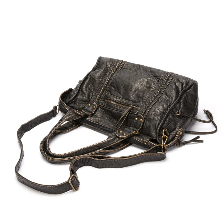 Black Élégance | Luxury Genuine Leather Handbag