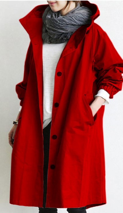 Women's Waterproof Trench Coat with Hood