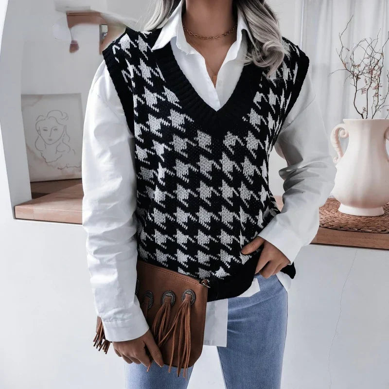 Women's Checked Waistcoat – Yara