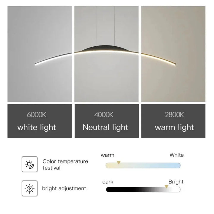 Ethirelle - Modern LED Pendant Light for Dining Room, Kitchen and Living Room