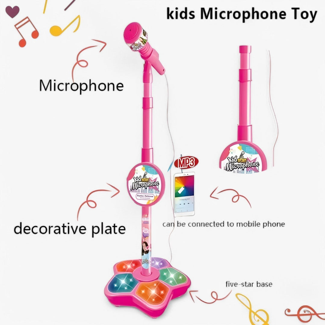 Kids' Microphone with Height-Adjustable Stand – SoundFun Stage