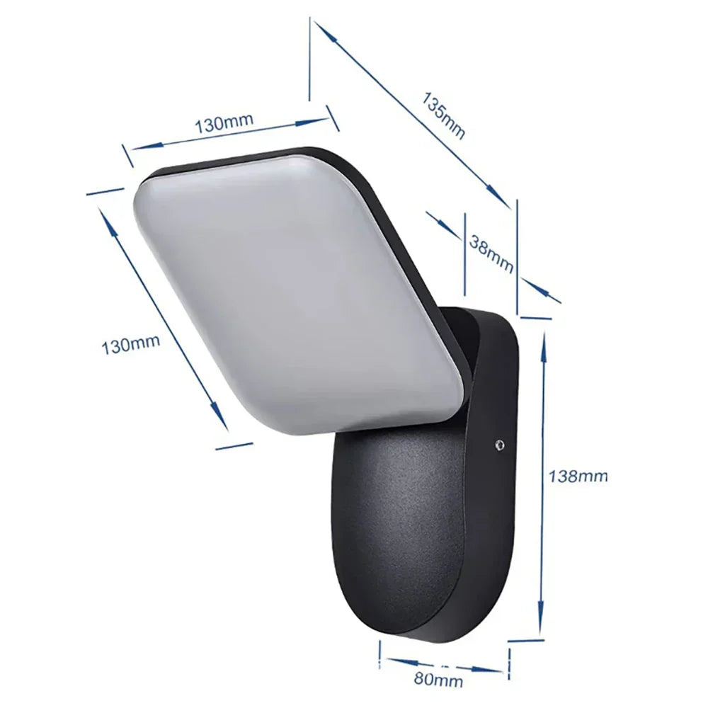 Waterproof Outdoor Wall Light with PIR Motion Sensor (12W)