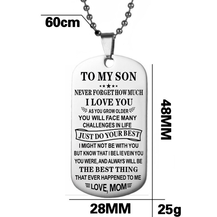 To My Son Pendant Necklace