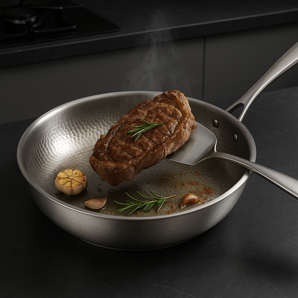 TITAN-PREMIUM PAN – High-Quality Uncoated Titanium Pan for All Hob Types