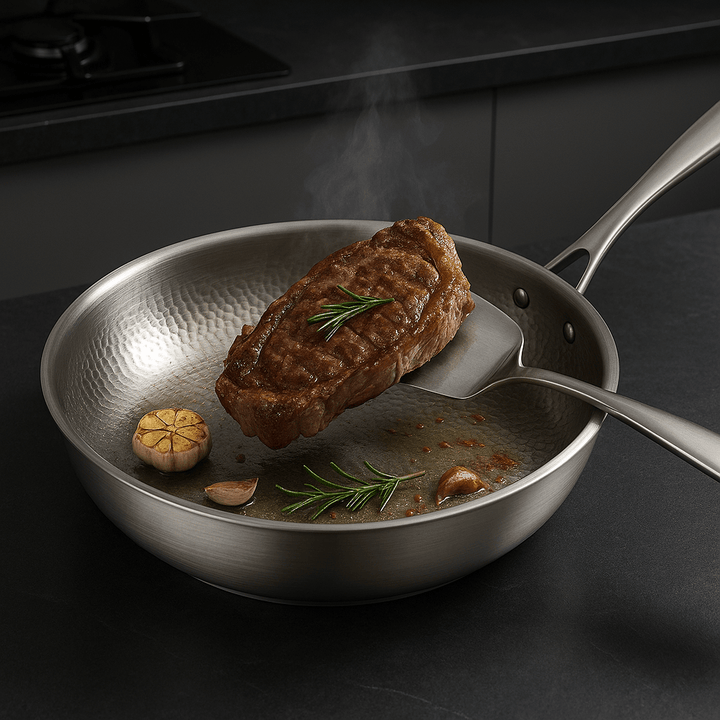 TITAN-PREMIUM PAN – High-Quality Uncoated Titanium Pan for All Hob Types
