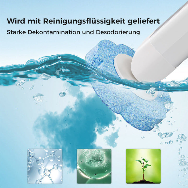 Disposable Toilet Brush | Antibacterial | Hygienic Sponge Heads | CleanClick