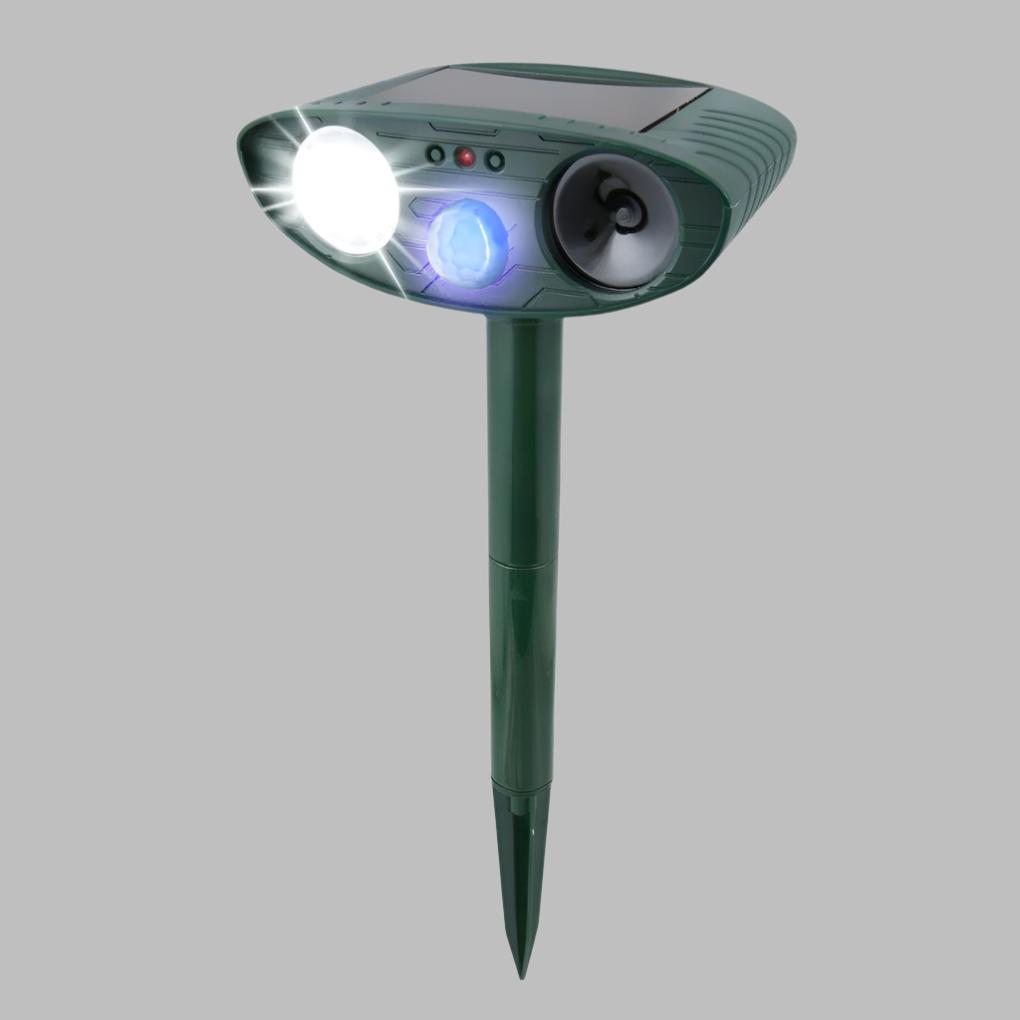 Outdoor Rabbit Deterrent – Solar Ultrasonic Pest Control Device
