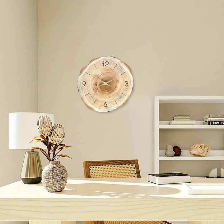Silent Wooden Wall Clock