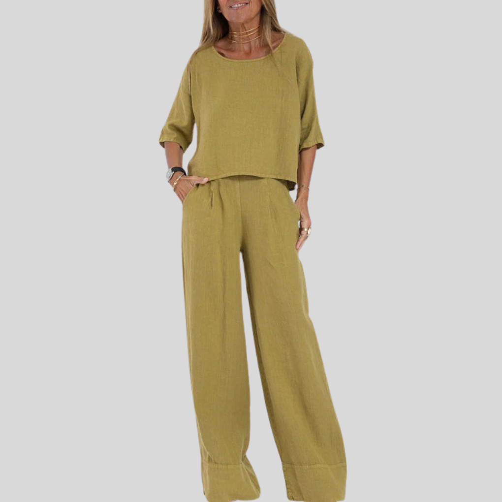 Two-Piece Cotton-Linen Set