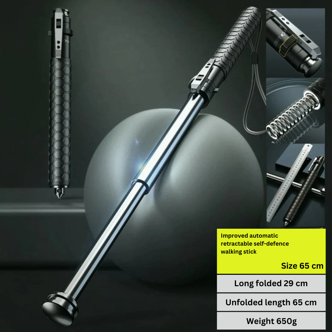 Automatic Self-Defence Walking Stick for Hiking and Urban Safety
